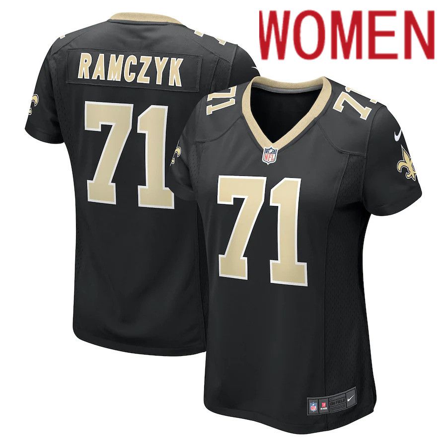 Women New Orleans Saints 71 Ryan Ramczyk Nike Black Game NFL Jersey